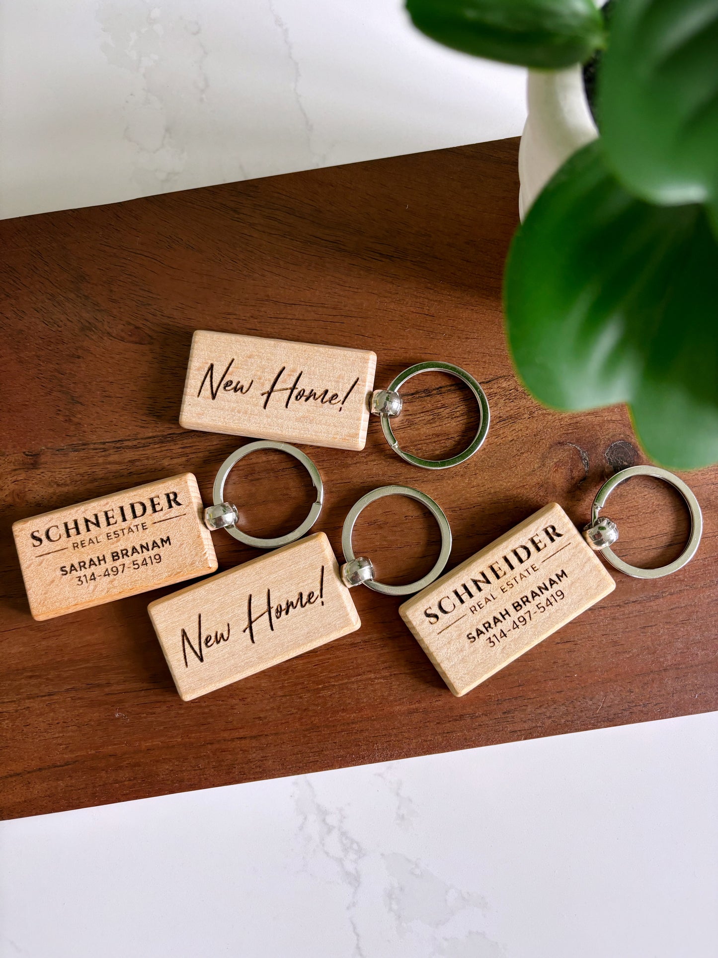 Wooden Keychains (Set of 10)