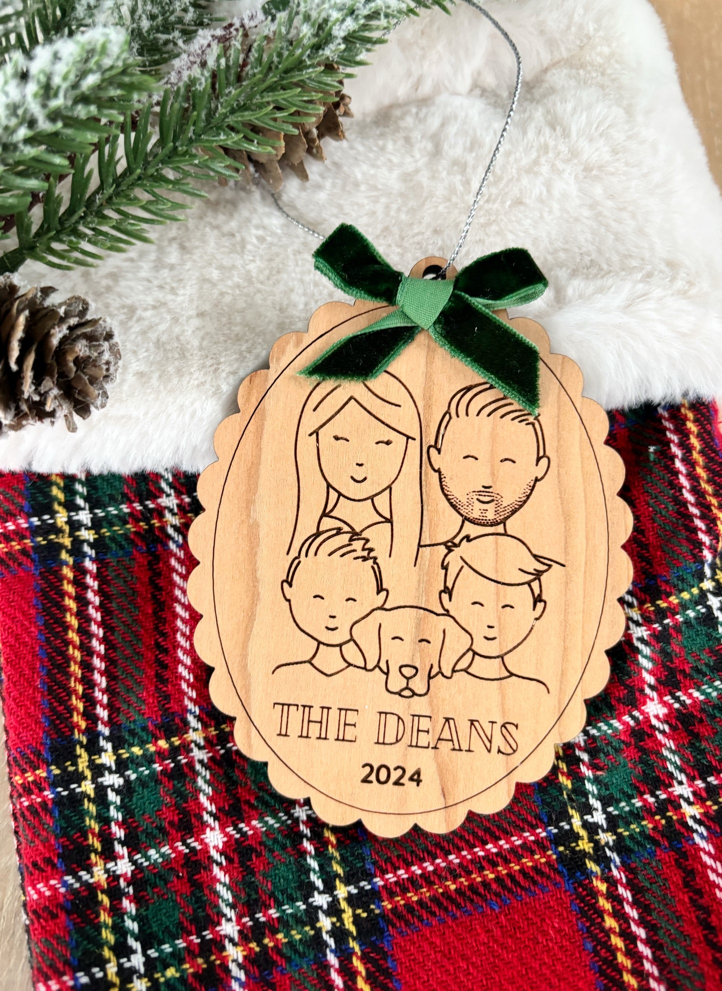 Family Sketch Ornament