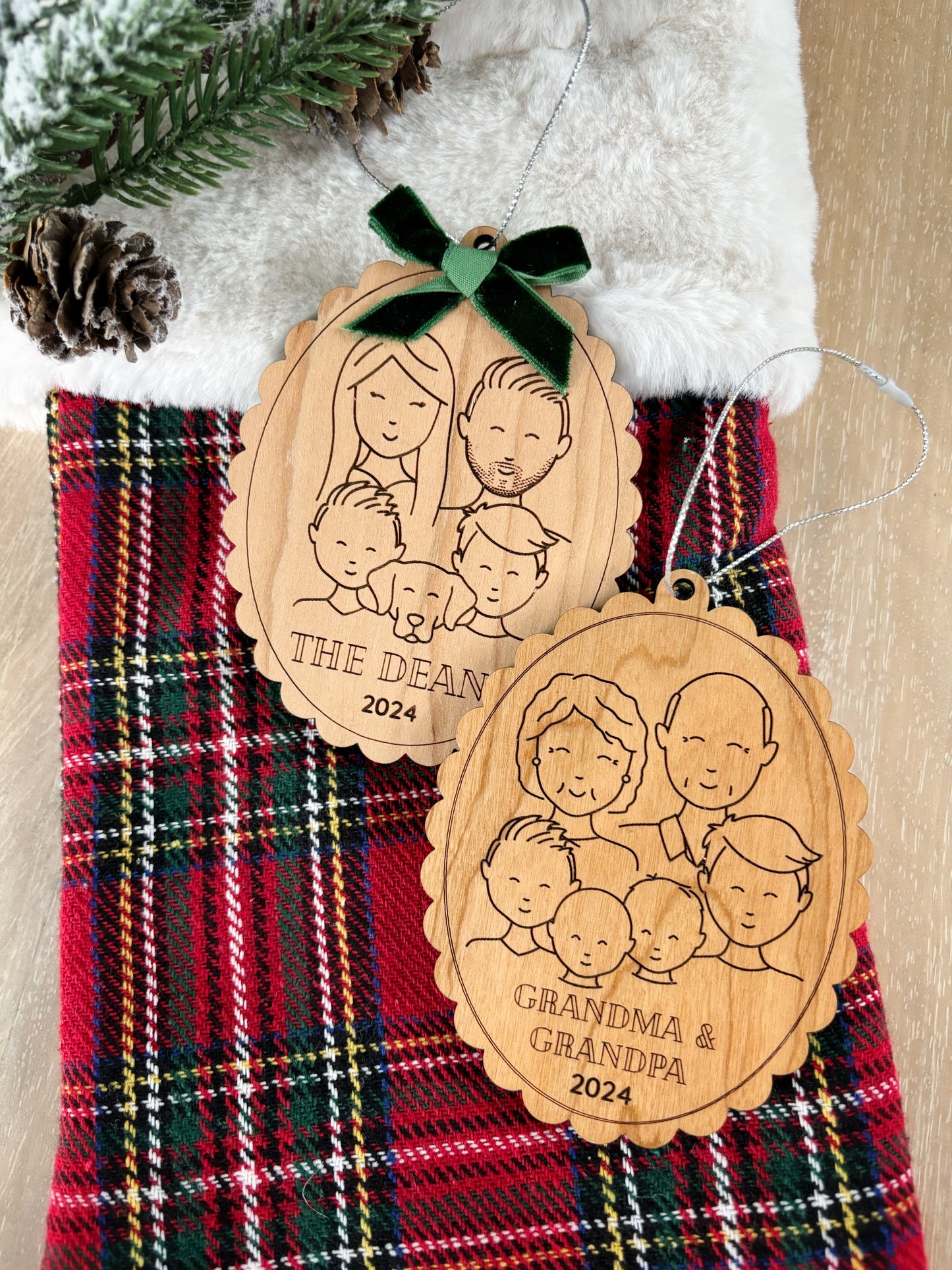 Family Sketch Ornament