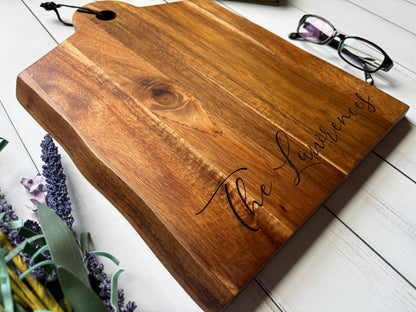 11" x 14" Live Edge Wood Cutting Board