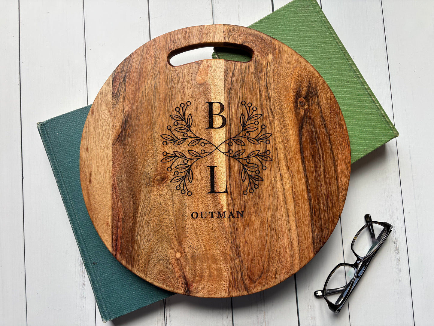 12" Acacia Round Serving Platter