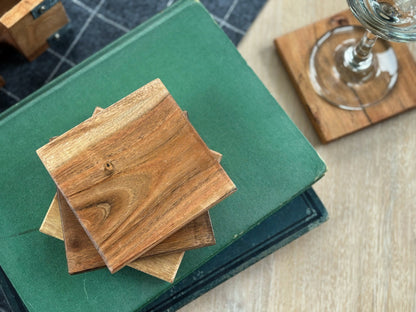 Wood Coaster Set