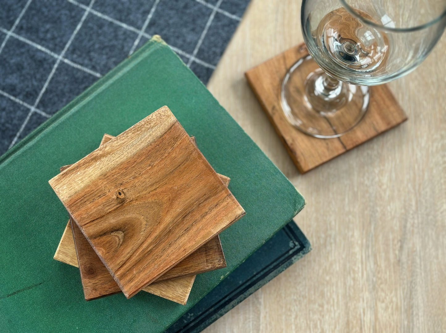 Wood Coaster Set