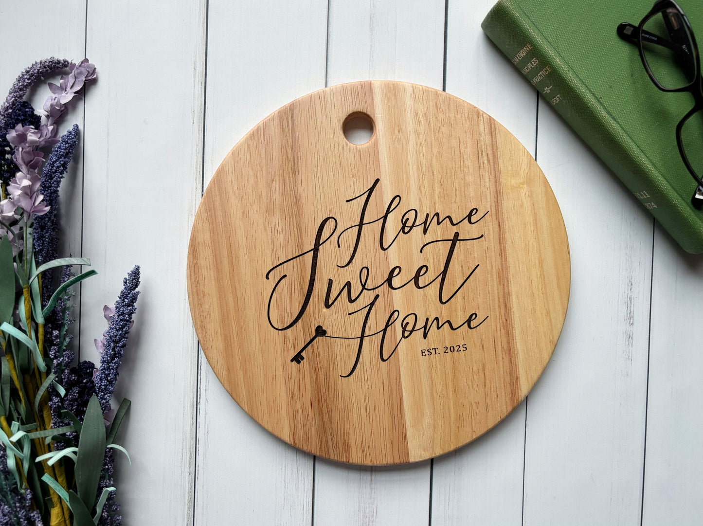 10" Rubberwood Round Serving Platter