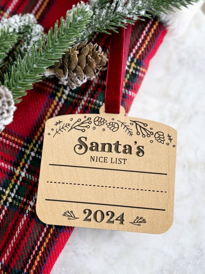 Santa's Nice List Ornament